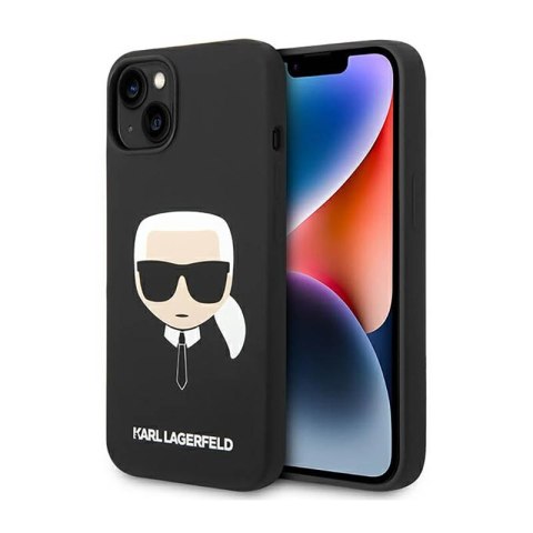 Karl Lagerfeld Silicone Ikonik Karl`s Head - Etui iPhone 14 Plus (czarny) Karl Lagerfeld Silicone Ikonik Karl`s Head - Etui iPhone 14 Plus (czarny)