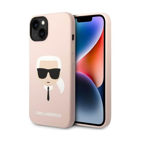 Karl Lagerfeld Silicone Ikonik Karl`s Head - Etui iPhone 14 Plus (różowy) Karl Lagerfeld Silicone Ikonik Karl`s Head - Etui iPhone 14 Plus (różowy)