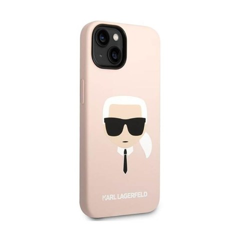 Karl Lagerfeld Silicone Ikonik Karl`s Head - Etui iPhone 14 Plus (różowy) Karl Lagerfeld Silicone Ikonik Karl`s Head - Etui iPhone 14 Plus (różowy)