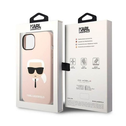 Karl Lagerfeld Silicone Ikonik Karl`s Head - Etui iPhone 14 Plus (różowy) Karl Lagerfeld Silicone Ikonik Karl`s Head - Etui iPhone 14 Plus (różowy)
