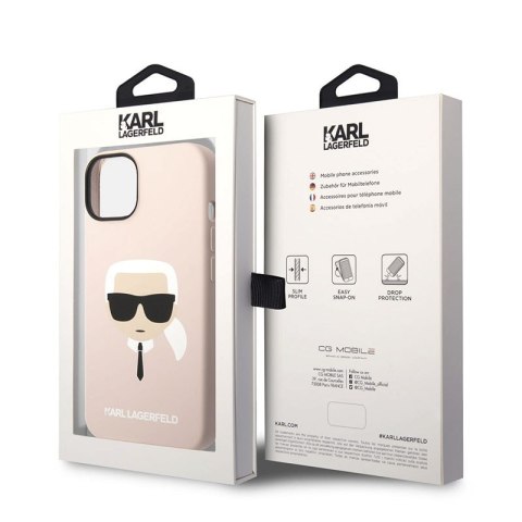 Karl Lagerfeld Silicone Ikonik Karl`s Head MagSafe - Etui iPhone 14 Plus (różowy) Karl Lagerfeld Silicone Ikonik Karl`s Head MagSafe - Etui iPhone 14 Plus (różowy)