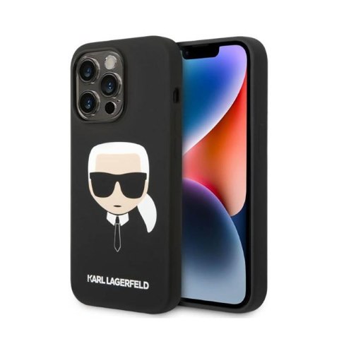 Karl Lagerfeld Silicone Ikonik Karl`s Head MagSafe - Etui iPhone 14 Pro (czarny) Karl Lagerfeld Silicone Ikonik Karl`s Head MagSafe - Etui iPhone 14 Pro (czarny)