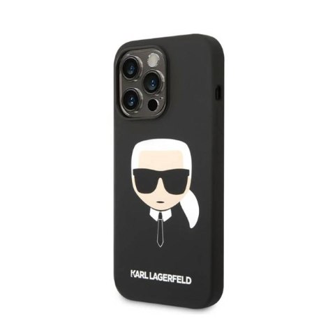 Karl Lagerfeld Silicone Ikonik Karl`s Head MagSafe - Etui iPhone 14 Pro (czarny) Karl Lagerfeld Silicone Ikonik Karl`s Head MagSafe - Etui iPhone 14 Pro (czarny)