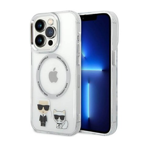 Karl Lagerfeld Karl & Choupette Aluminium MagSafe - Etui iPhone 14 Pro Max (przezroczysty) Karl Lagerfeld Karl & Choupette Aluminium MagSafe - Etui iPhone 14 Pro Max (przezroczysty)