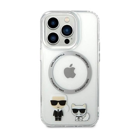 Karl Lagerfeld Karl & Choupette Aluminium MagSafe - Etui iPhone 14 Pro Max (przezroczysty) Karl Lagerfeld Karl & Choupette Aluminium MagSafe - Etui iPhone 14 Pro Max (przezroczysty)