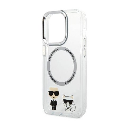 Karl Lagerfeld Karl & Choupette Aluminium MagSafe - Etui iPhone 14 Pro Max (przezroczysty) Karl Lagerfeld Karl & Choupette Aluminium MagSafe - Etui iPhone 14 Pro Max (przezroczysty)