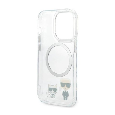 Karl Lagerfeld Karl & Choupette Aluminium MagSafe - Etui iPhone 14 Pro Max (przezroczysty) Karl Lagerfeld Karl & Choupette Aluminium MagSafe - Etui iPhone 14 Pro Max (przezroczysty)