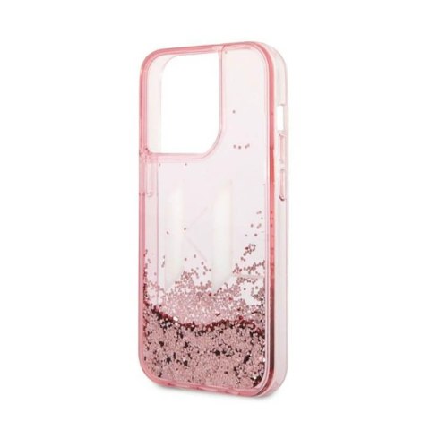Karl Lagerfeld Liquid Glitter Big Logo Case - Etui iPhone 14 Pro (różowy) Karl Lagerfeld Liquid Glitter Big Logo Case - Etui iPhone 14 Pro (różowy)