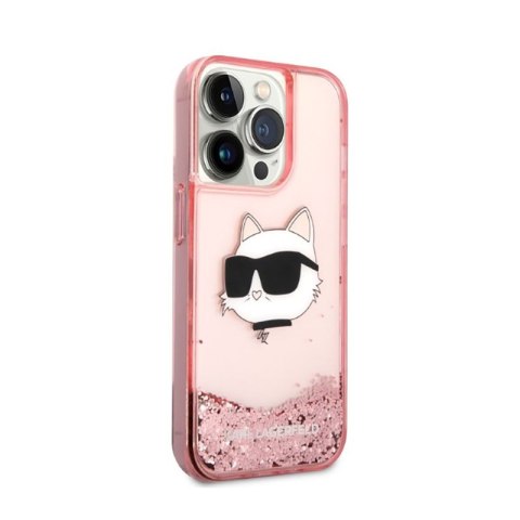 Karl Lagerfeld Liquid Glitter NFT Choupette Head - Etui iPhone 14 Pro (różowy) Karl Lagerfeld Liquid Glitter NFT Choupette Head - Etui iPhone 14 Pro (różowy)