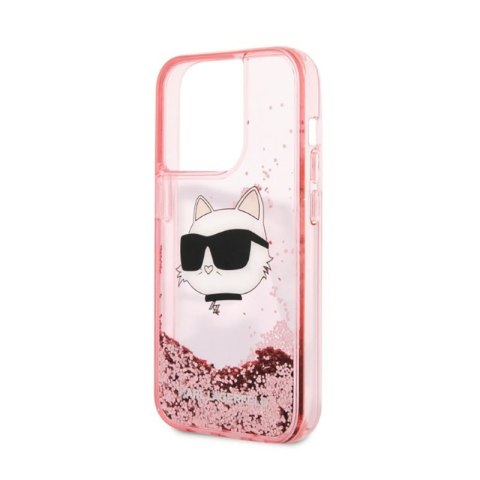 Karl Lagerfeld Liquid Glitter NFT Choupette Head - Etui iPhone 14 Pro (różowy) Karl Lagerfeld Liquid Glitter NFT Choupette Head - Etui iPhone 14 Pro (różowy)