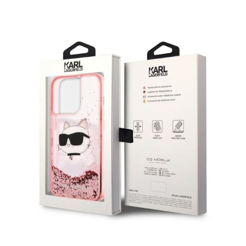 Karl Lagerfeld Liquid Glitter NFT Choupette Head - Etui iPhone 14 Pro (różowy) Karl Lagerfeld Liquid Glitter NFT Choupette Head - Etui iPhone 14 Pro (różowy)