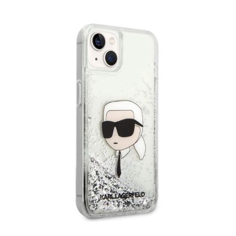Karl Lagerfeld Liquid Glitter NFT Karl's Head - Etui iPhone 14 Plus (srebrny) Karl Lagerfeld Liquid Glitter NFT Karl's Head - Etui iPhone 14 Plus (srebrny)
