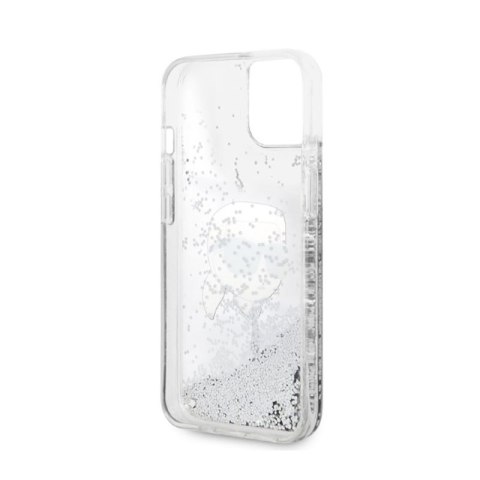 Karl Lagerfeld Liquid Glitter NFT Karl's Head - Etui iPhone 14 Plus (srebrny) Karl Lagerfeld Liquid Glitter NFT Karl's Head - Etui iPhone 14 Plus (srebrny)
