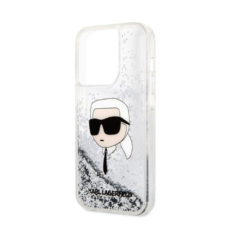 Karl Lagerfeld Liquid Glitter NFT Karl's Head - Etui iPhone 14 Pro Max (srebrny) Karl Lagerfeld Liquid Glitter NFT Karl's Head - Etui iPhone 14 Pro Max (srebrny)