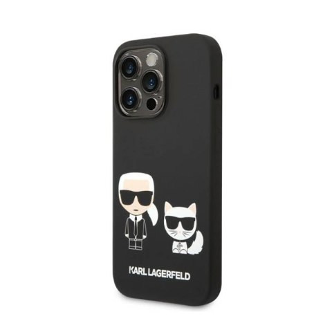 Karl Lagerfeld Liquid Silicone Karl & Choupette MagSafe - Etui iPhone 14 Pro Max (czarny) Karl Lagerfeld Liquid Silicone Karl & Choupette MagSafe - Etui iPhone 14 Pro Max (czarny)