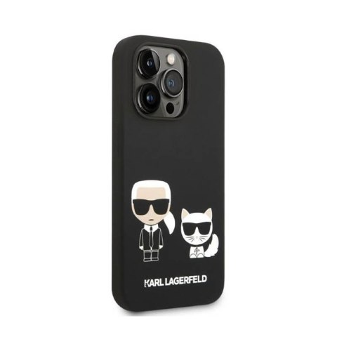Karl Lagerfeld Liquid Silicone Karl & Choupette MagSafe - Etui iPhone 14 Pro Max (czarny) Karl Lagerfeld Liquid Silicone Karl & Choupette MagSafe - Etui iPhone 14 Pro Max (czarny)