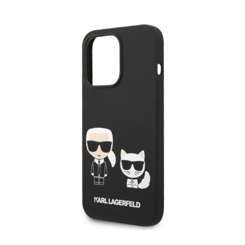 Karl Lagerfeld Liquid Silicone Karl & Choupette MagSafe - Etui iPhone 14 Pro (czarny) Karl Lagerfeld Liquid Silicone Karl & Choupette MagSafe - Etui iPhone 14 Pro (czarny)
