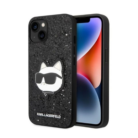 Karl Lagerfeld NFT Glitter Choupette Patch - Etui iPhone 14 Plus (czarny) Karl Lagerfeld NFT Glitter Choupette Patch - Etui iPhone 14 Plus (czarny)