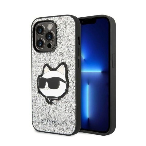 Karl Lagerfeld NFT Glitter Choupette Patch - Etui iPhone 14 Pro (srebrny) Karl Lagerfeld NFT Glitter Choupette Patch - Etui iPhone 14 Pro (srebrny)
