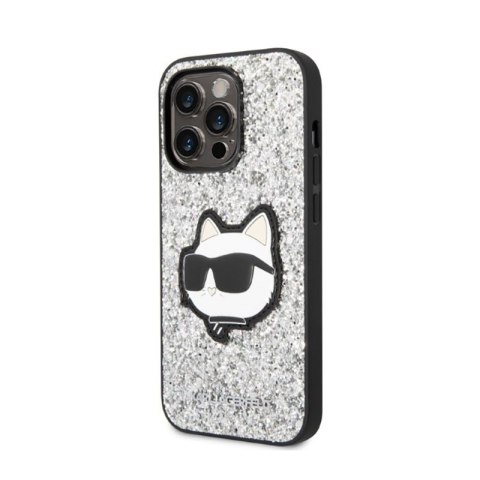 Karl Lagerfeld NFT Glitter Choupette Patch - Etui iPhone 14 Pro (srebrny) Karl Lagerfeld NFT Glitter Choupette Patch - Etui iPhone 14 Pro (srebrny)