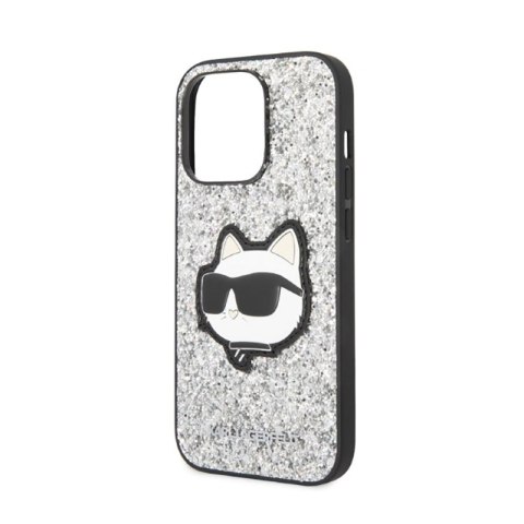 Karl Lagerfeld NFT Glitter Choupette Patch - Etui iPhone 14 Pro (srebrny) Karl Lagerfeld NFT Glitter Choupette Patch - Etui iPhone 14 Pro (srebrny)