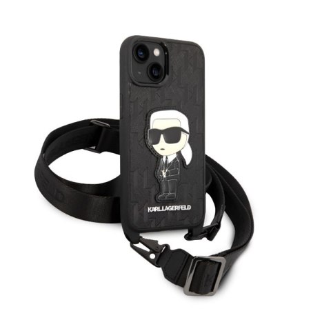 Karl Lagerfeld NFT Monogram Ikonik Patch - Etui iPhone 14 (czarny) Karl Lagerfeld NFT Monogram Ikonik Patch - Etui iPhone 14 (czarny)