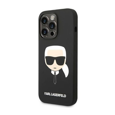 Karl Lagerfeld Silicone Ikonik Karl`s Head - Etui iPhone 14 Pro Max (czarny) Karl Lagerfeld Silicone Ikonik Karl`s Head - Etui iPhone 14 Pro Max (czarny)