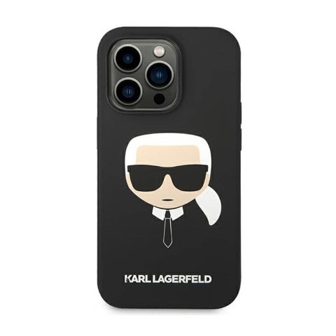 Karl Lagerfeld Silicone Ikonik Karl`s Head - Etui iPhone 14 Pro Max (czarny) Karl Lagerfeld Silicone Ikonik Karl`s Head - Etui iPhone 14 Pro Max (czarny)