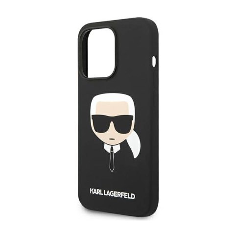 Karl Lagerfeld Silicone Ikonik Karl`s Head - Etui iPhone 14 Pro Max (czarny) Karl Lagerfeld Silicone Ikonik Karl`s Head - Etui iPhone 14 Pro Max (czarny)