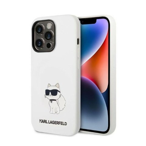 Karl Lagerfeld Silicone NFT Choupette - Etui iPhone 14 Pro Max (biały) Karl Lagerfeld Silicone NFT Choupette - Etui iPhone 14 Pro Max (biały)