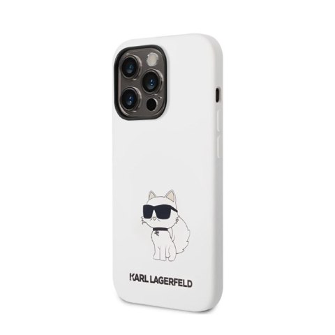 Karl Lagerfeld Silicone NFT Choupette - Etui iPhone 14 Pro Max (biały) Karl Lagerfeld Silicone NFT Choupette - Etui iPhone 14 Pro Max (biały)