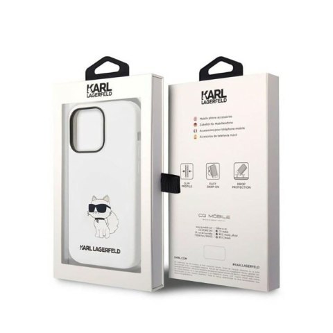 Karl Lagerfeld Silicone NFT Choupette - Etui iPhone 14 Pro Max (biały) Karl Lagerfeld Silicone NFT Choupette - Etui iPhone 14 Pro Max (biały)