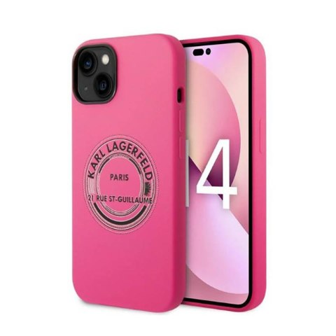 Karl Lagerfeld Silicone RSG - Etui iPhone 14 Plus (różowy) Karl Lagerfeld Silicone RSG - Etui iPhone 14 Plus (różowy)