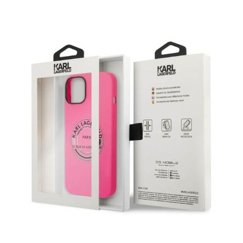 Karl Lagerfeld Silicone RSG - Etui iPhone 14 Plus (różowy) Karl Lagerfeld Silicone RSG - Etui iPhone 14 Plus (różowy)
