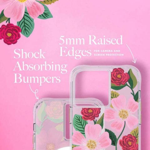 Rifle Paper Clear - Etui iPhone 14 Pro Max zdobione złotem (Rose Garden) Rifle Paper Clear - Etui iPhone 14 Pro Max zdobione złotem (Rose Garden)