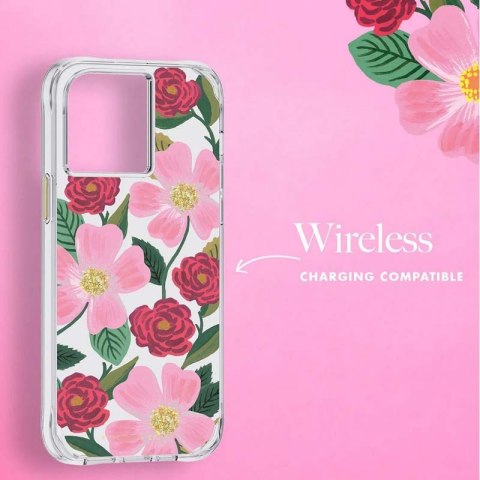Rifle Paper Clear - Etui iPhone 14 Pro Max zdobione złotem (Rose Garden) Rifle Paper Clear - Etui iPhone 14 Pro Max zdobione złotem (Rose Garden)
