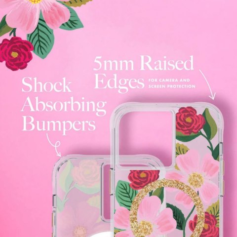 Rifle Paper Clear MagSafe - Etui iPhone 14 / iPhone 13 zdobione złotem (Rose Garden) Rifle Paper Clear MagSafe - Etui iPhone 14 / iPhone 13 zdobione złotem (Rose Garden)