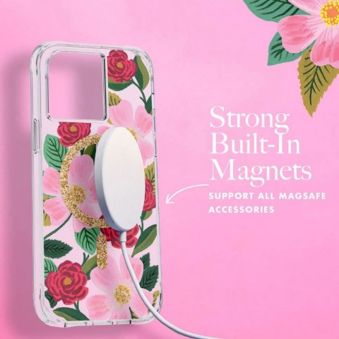 Rifle Paper Clear MagSafe - Etui iPhone 14 / iPhone 13 zdobione złotem (Rose Garden) Rifle Paper Clear MagSafe - Etui iPhone 14 / iPhone 13 zdobione złotem (Rose Garden)