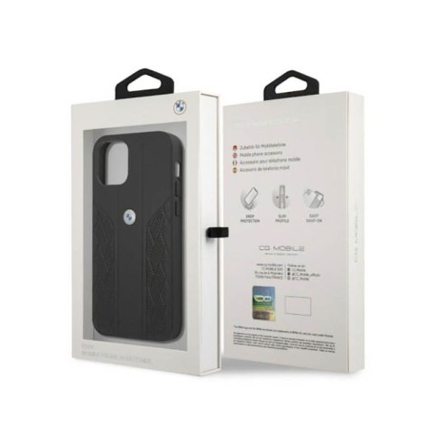 BMW Leather Curve Perforate - Etui iPhone 12 / iPhone 12 Pro (czarny) BMW Leather Curve Perforate - Etui iPhone 12 / iPhone 12 Pro (czarny)