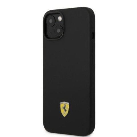 Ferrari Silicone Metal Logo MagSafe - Etui iPhone 14 (czarny) Ferrari Silicone Metal Logo MagSafe - Etui iPhone 14 (czarny)