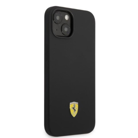 Ferrari Silicone Metal Logo MagSafe - Etui iPhone 14 (czarny) Ferrari Silicone Metal Logo MagSafe - Etui iPhone 14 (czarny)