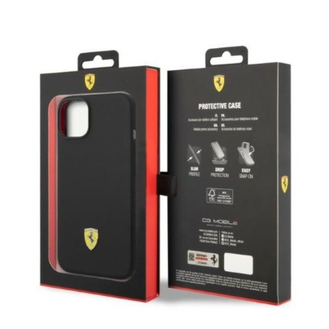 Ferrari Silicone Metal Logo MagSafe - Etui iPhone 14 (czarny) Ferrari Silicone Metal Logo MagSafe - Etui iPhone 14 (czarny)