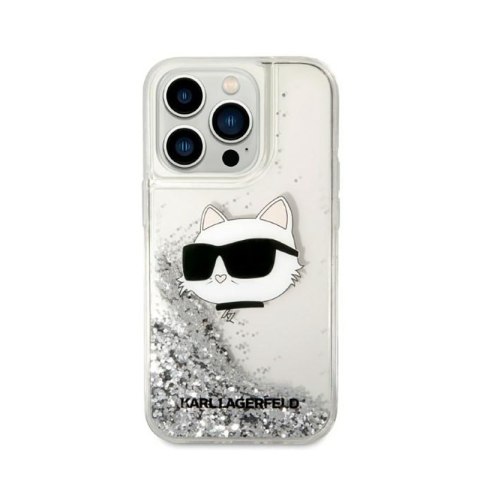 Karl Lagerfeld Liquid Glitter NFT Choupette Head - Etui iPhone 14 Pro (srebrny) Karl Lagerfeld Liquid Glitter NFT Choupette Head - Etui iPhone 14 Pro (srebrny)