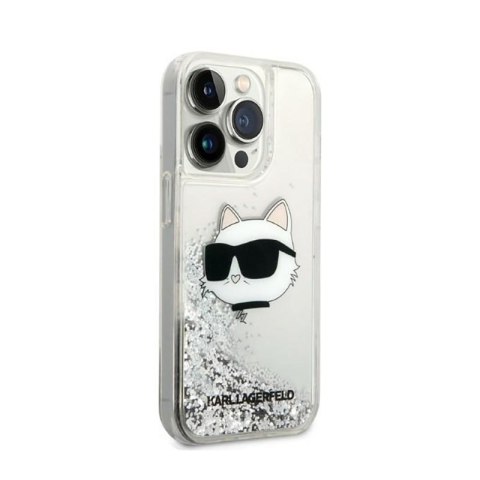 Karl Lagerfeld Liquid Glitter NFT Choupette Head - Etui iPhone 14 Pro (srebrny) Karl Lagerfeld Liquid Glitter NFT Choupette Head - Etui iPhone 14 Pro (srebrny)
