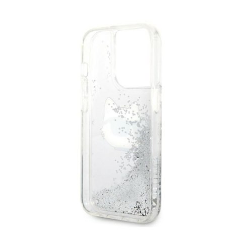 Karl Lagerfeld Liquid Glitter NFT Choupette Head - Etui iPhone 14 Pro (srebrny) Karl Lagerfeld Liquid Glitter NFT Choupette Head - Etui iPhone 14 Pro (srebrny)
