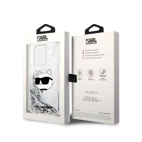 Karl Lagerfeld Liquid Glitter NFT Choupette Head - Etui iPhone 14 Pro (srebrny) Karl Lagerfeld Liquid Glitter NFT Choupette Head - Etui iPhone 14 Pro (srebrny)
