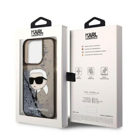 Karl Lagerfeld Liquid Glitter NFT Karl's Head - Etui iPhone 14 Pro (czarny) Karl Lagerfeld Liquid Glitter NFT Karl's Head - Etui iPhone 14 Pro (czarny)