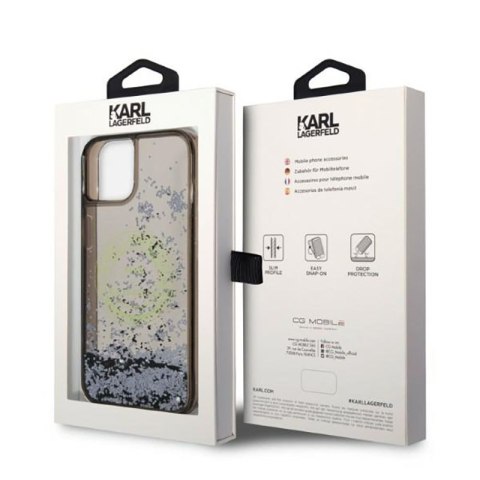 Karl Lagerfeld Liquid Glitter Round RSG Logo Case - Etui iPhone 14 Plus (czarny) Karl Lagerfeld Liquid Glitter Round RSG Logo Case - Etui iPhone 14 Plus (czarny)
