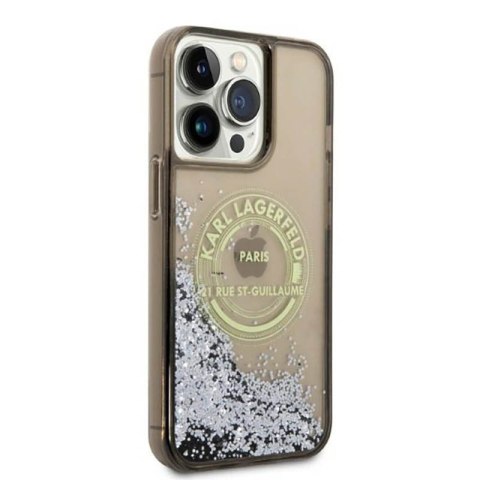 Karl Lagerfeld Liquid Glitter Round RSG Logo Case - Etui iPhone 14 Pro Max (czarny) Karl Lagerfeld Liquid Glitter Round RSG Logo Case - Etui iPhone 14 Pro Max (czarny)