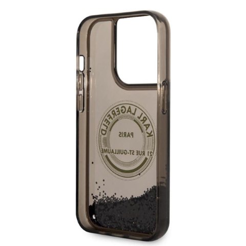 Karl Lagerfeld Liquid Glitter Round RSG Logo Case - Etui iPhone 14 Pro (czarny) Karl Lagerfeld Liquid Glitter Round RSG Logo Case - Etui iPhone 14 Pro (czarny)